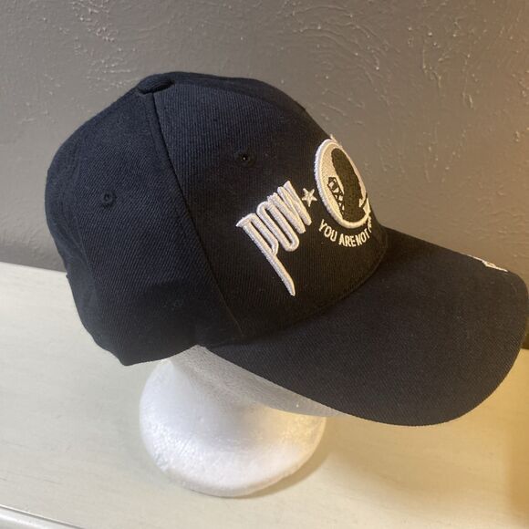 POW MIA Black You Are Not Forgotten Trucker Hat Adjustable Cap - Picture 2 of 4